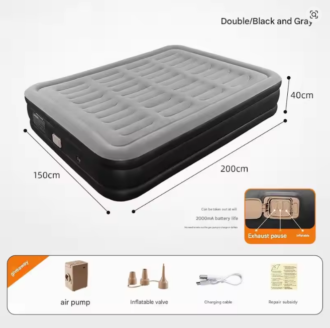 Inflatable Mattress With Built-In Air Pump