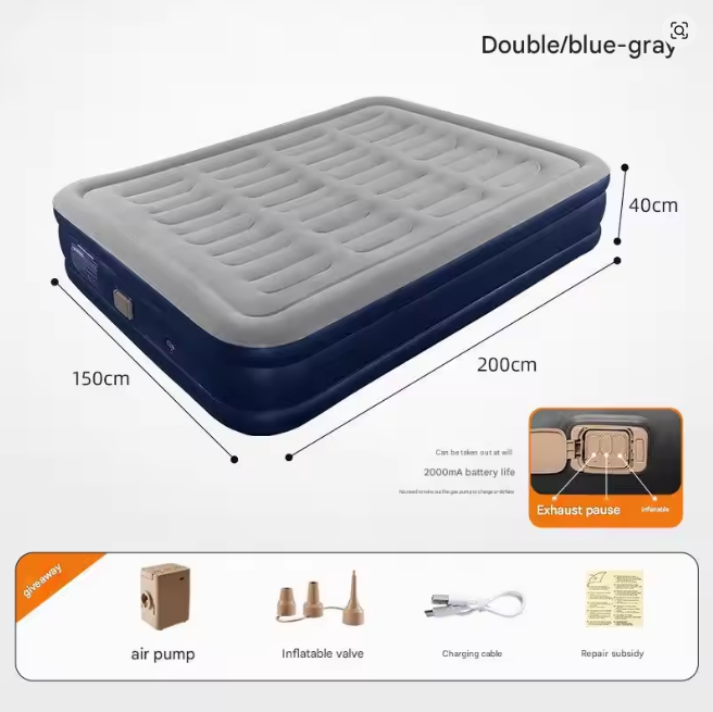 Inflatable Mattress With Built-In Air Pump