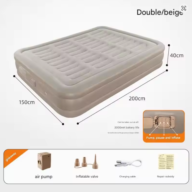 Inflatable Mattress With Built-In Air Pump