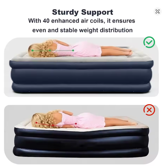 Inflatable Mattress With Built-In Air Pump