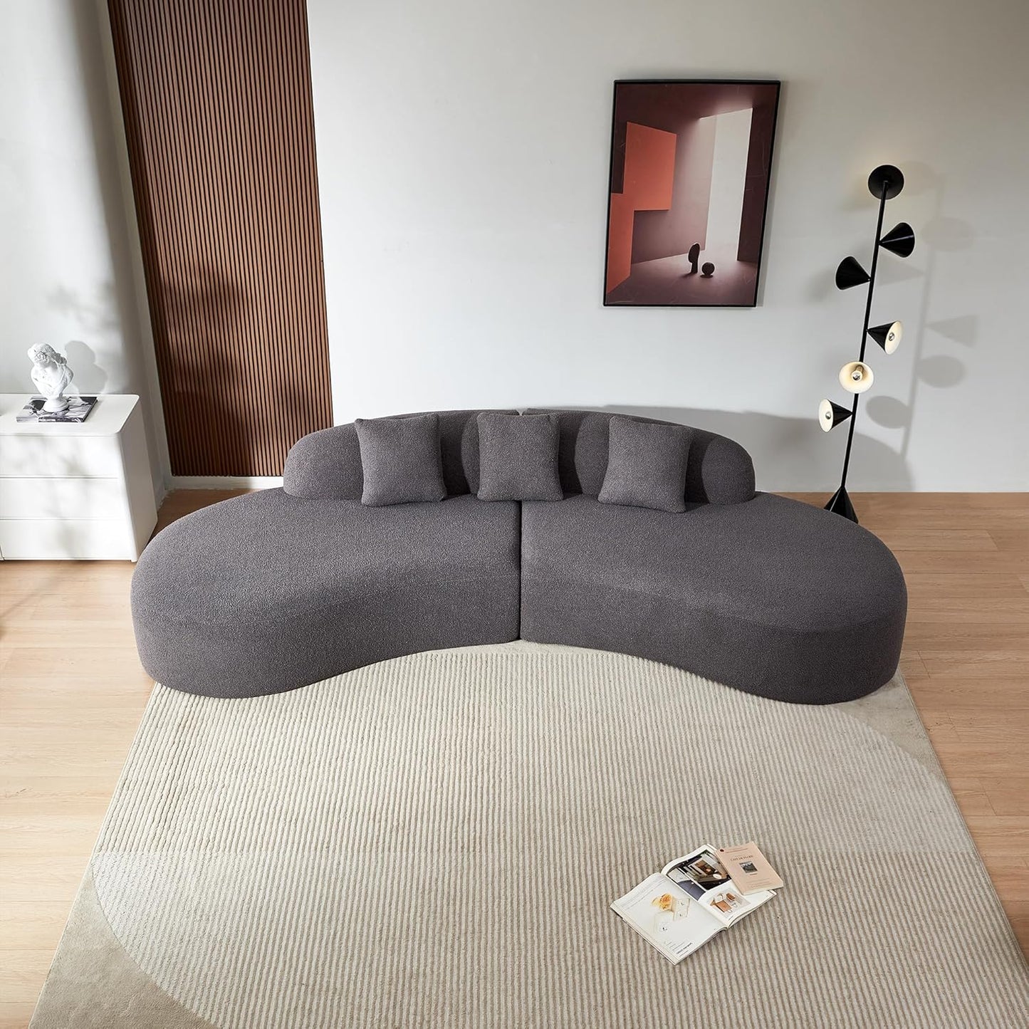 Curved Modular Sofa Cloud Velvet Sofa