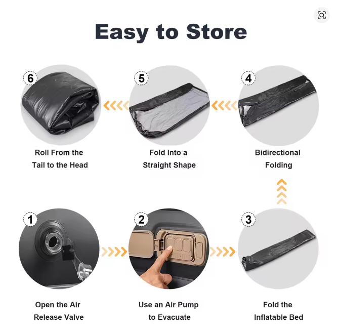 Inflatable Mattress With Built-In Air Pump