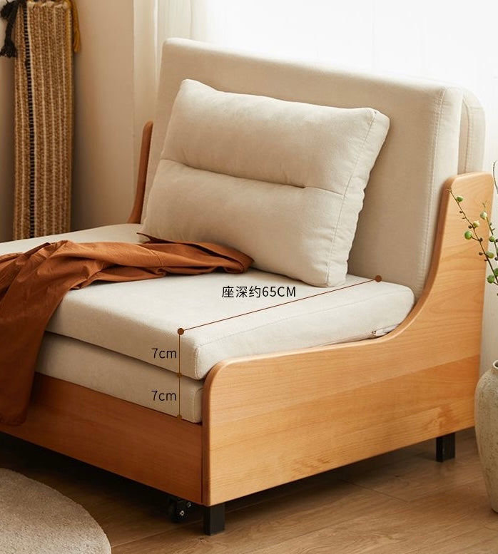 Pull Out Solid Beech Wood Day Bed