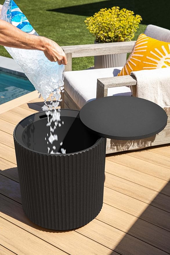Cooler Side Table - 2 in 1 - Designed for use as Outdoor Side Table