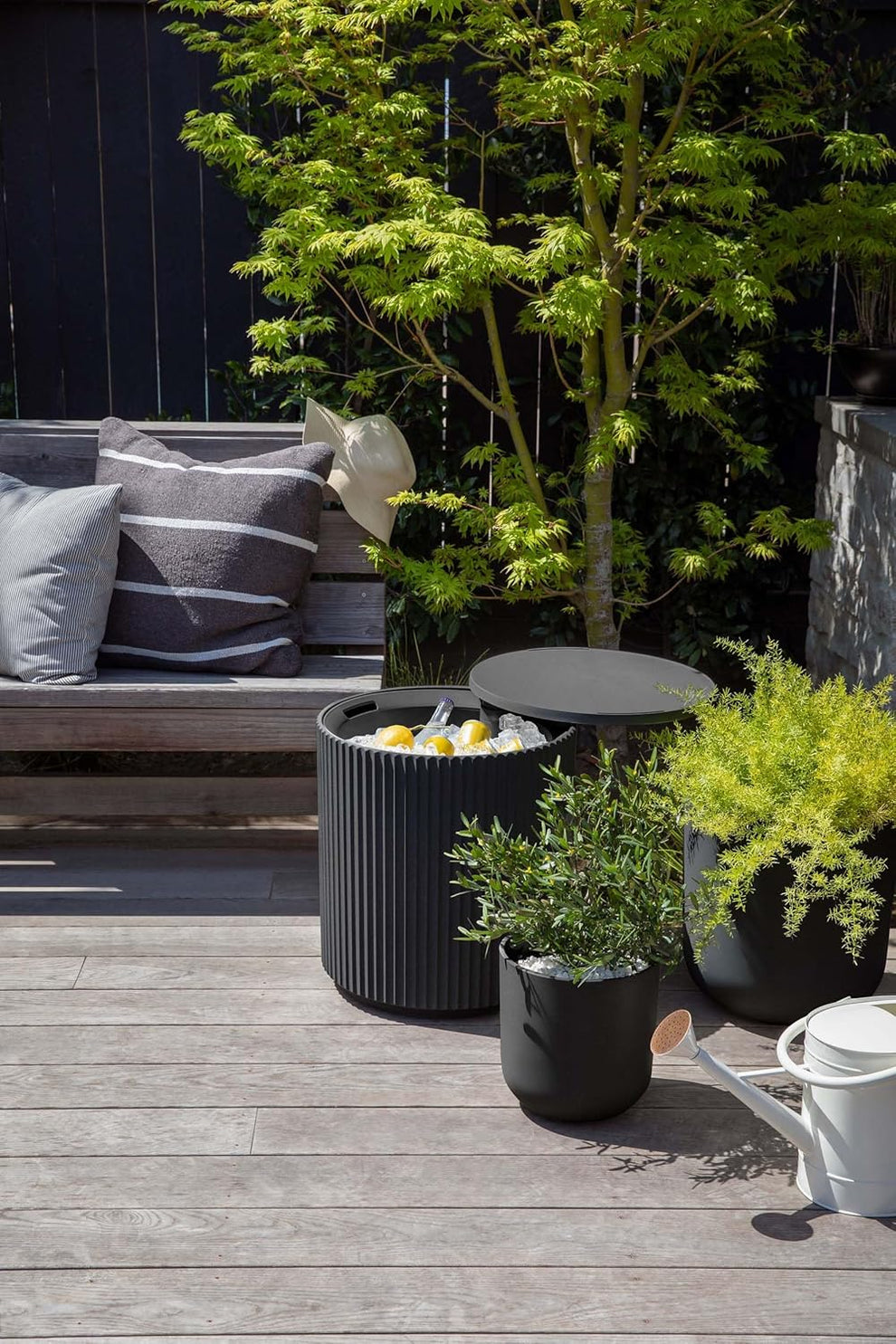 Cooler Side Table - 2 in 1 - Designed for use as Outdoor Side Table
