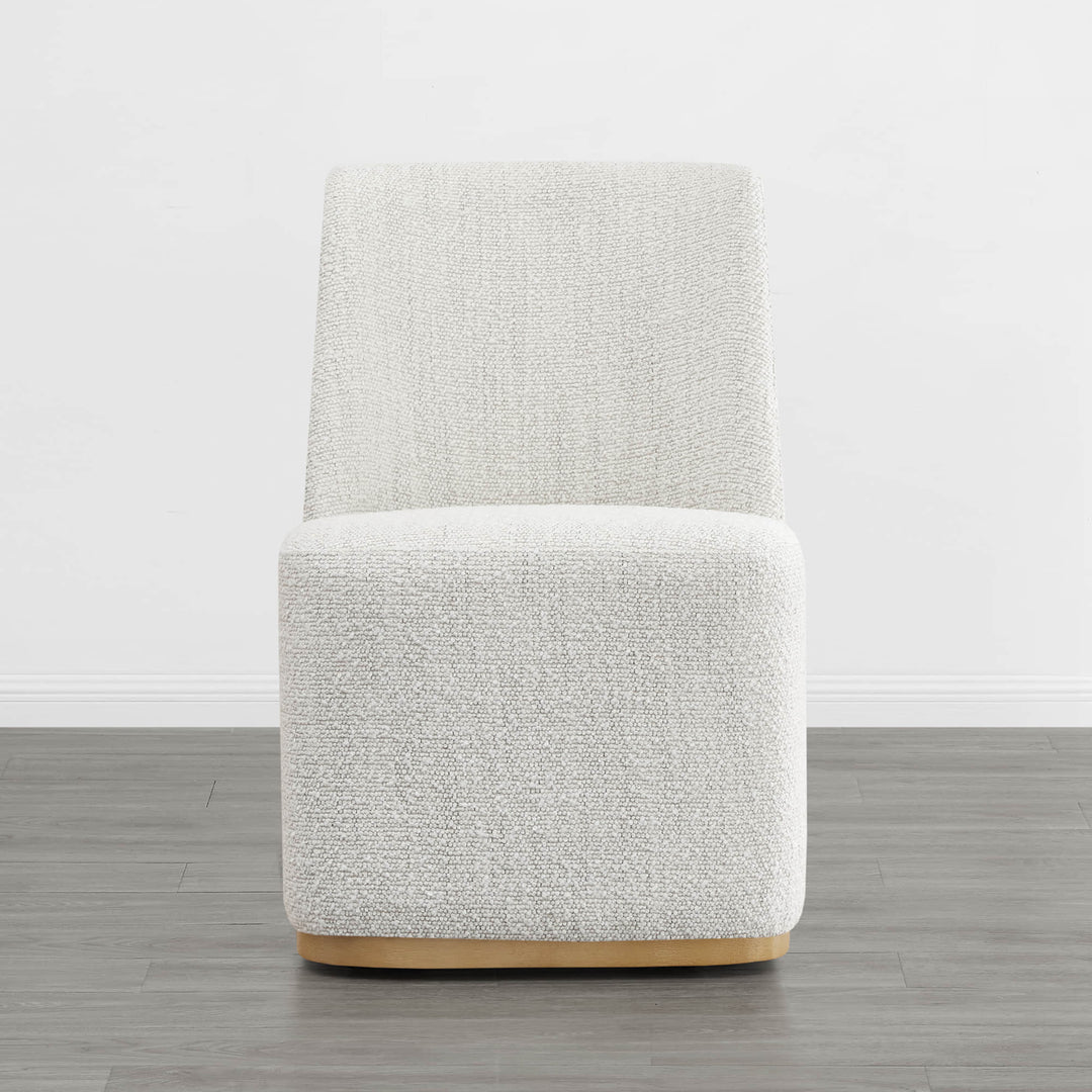 Wingback Rolling Dining Chair With Casters