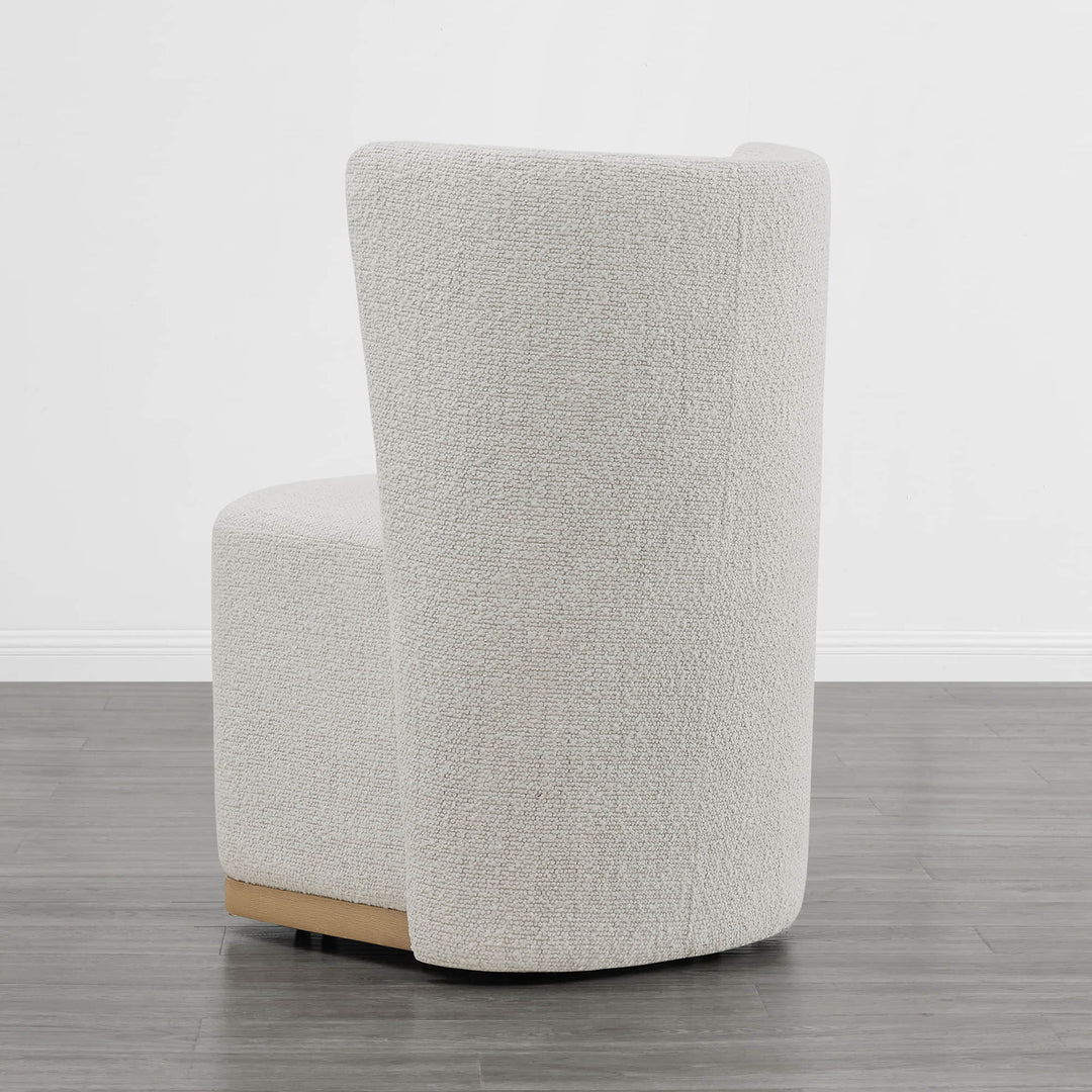 Wingback Rolling Dining Chair With Casters