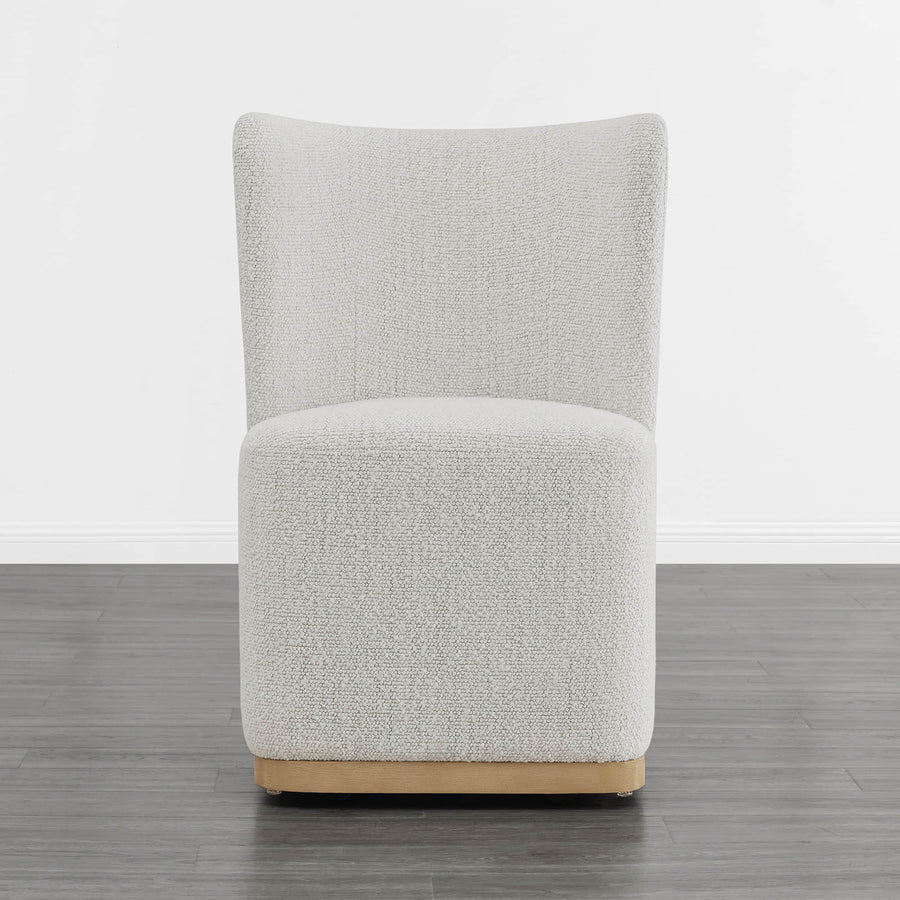 Wingback Rolling Dining Chair With Casters