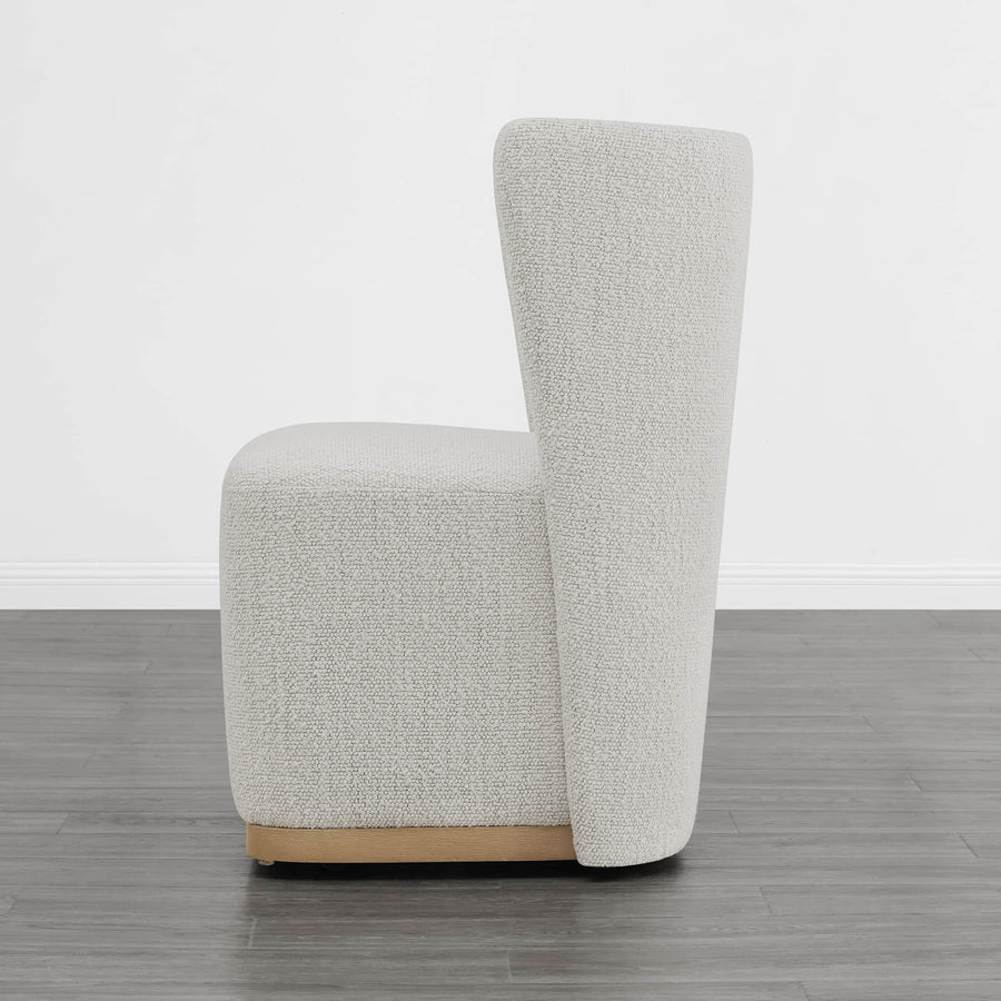 Wingback Rolling Dining Chair With Casters