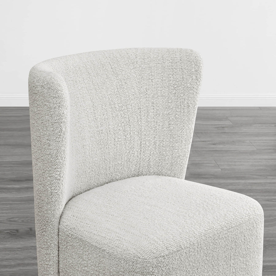 Wingback Rolling Dining Chair With Casters