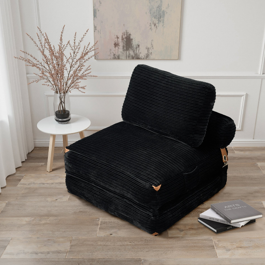 Convertible Sleeper Chair with Pillow & Back Support