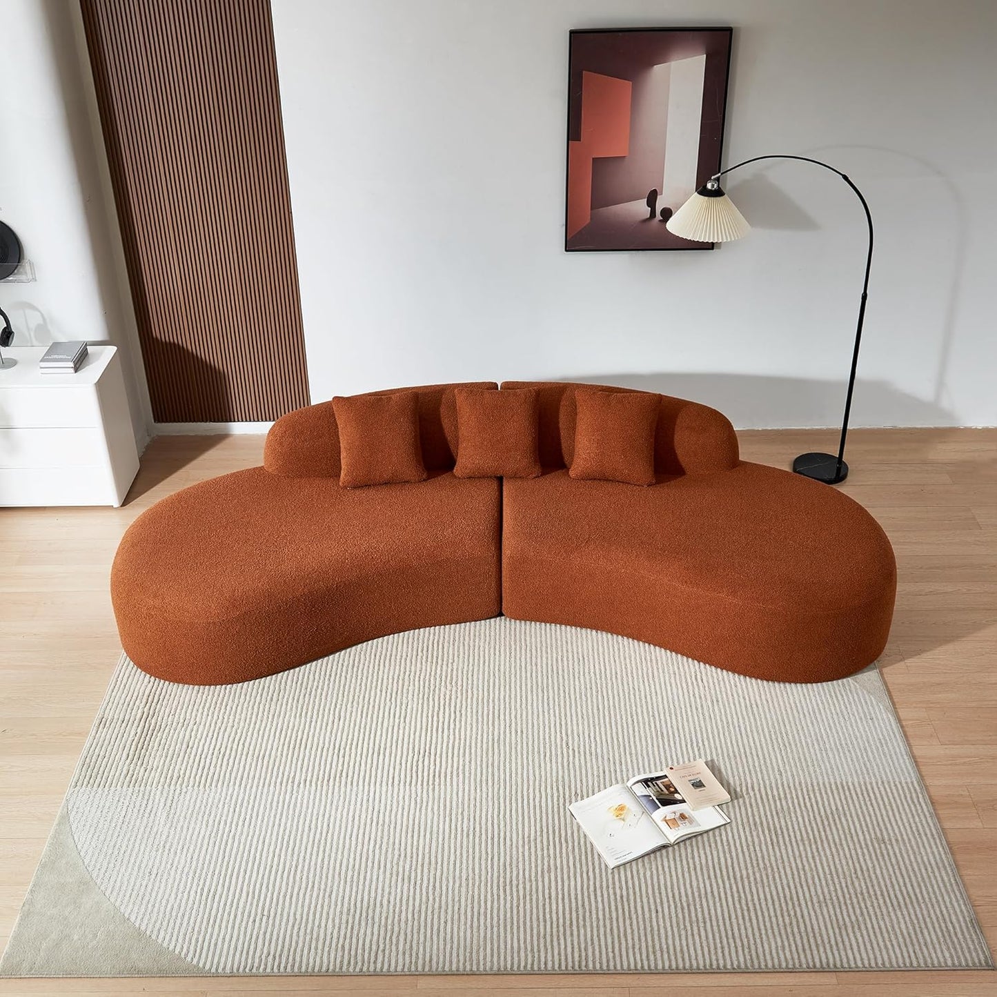 Curved Modular Sofa Cloud Velvet Sofa
