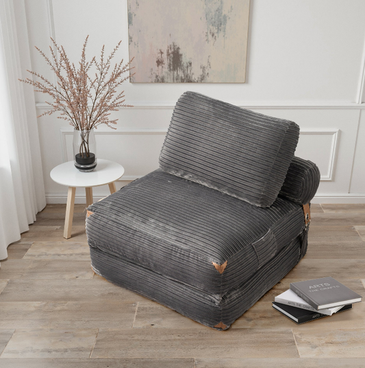 Convertible Sleeper Chair with Pillow & Back Support
