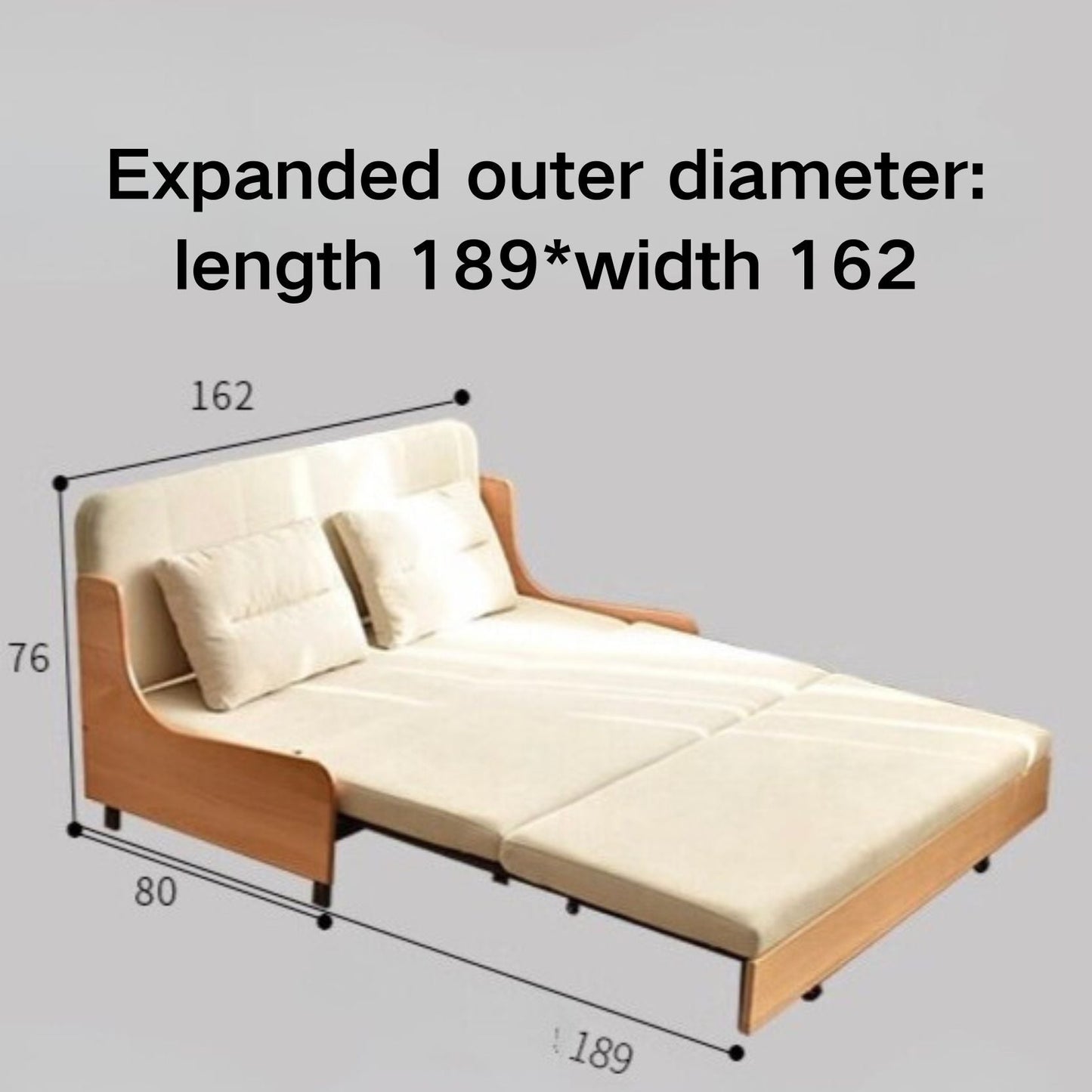 Pull Out Solid Beech Wood Day Bed