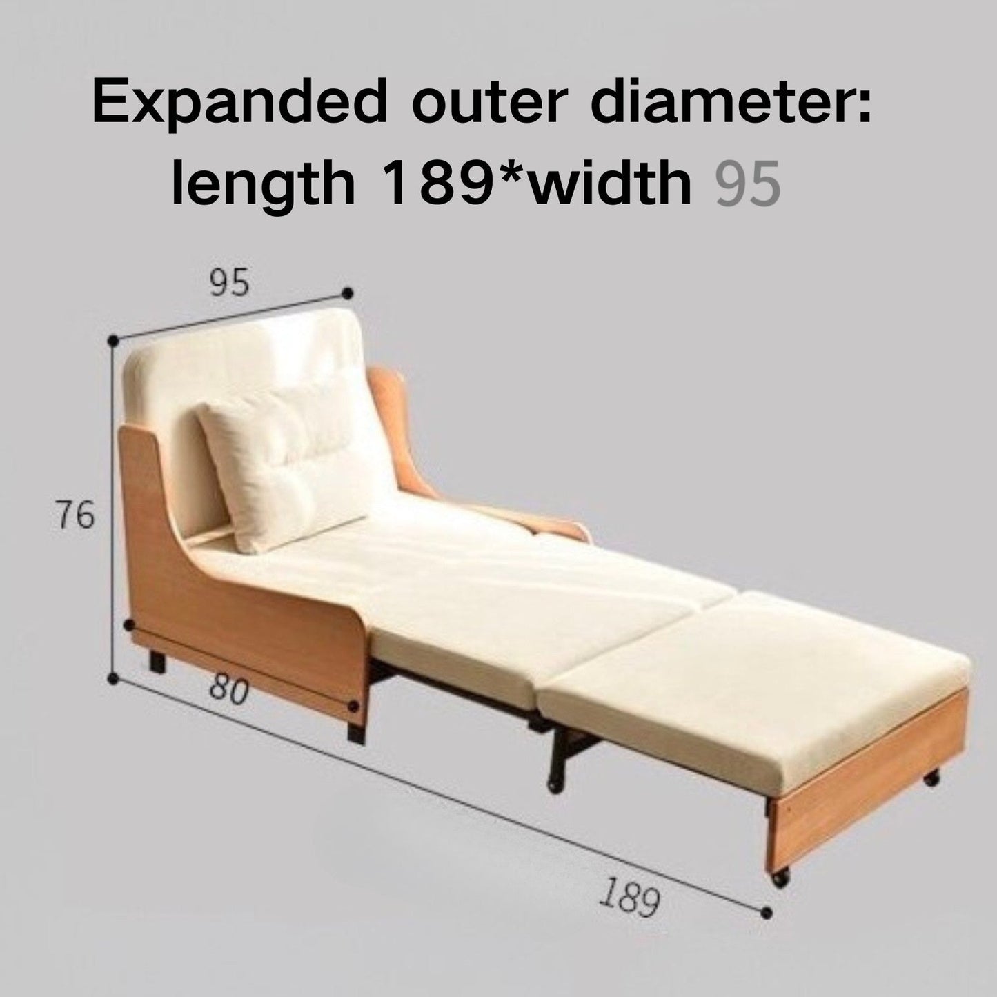 Pull Out Solid Beech Wood Day Bed