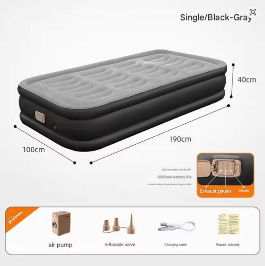 Inflatable Mattress With Built-In Air Pump
