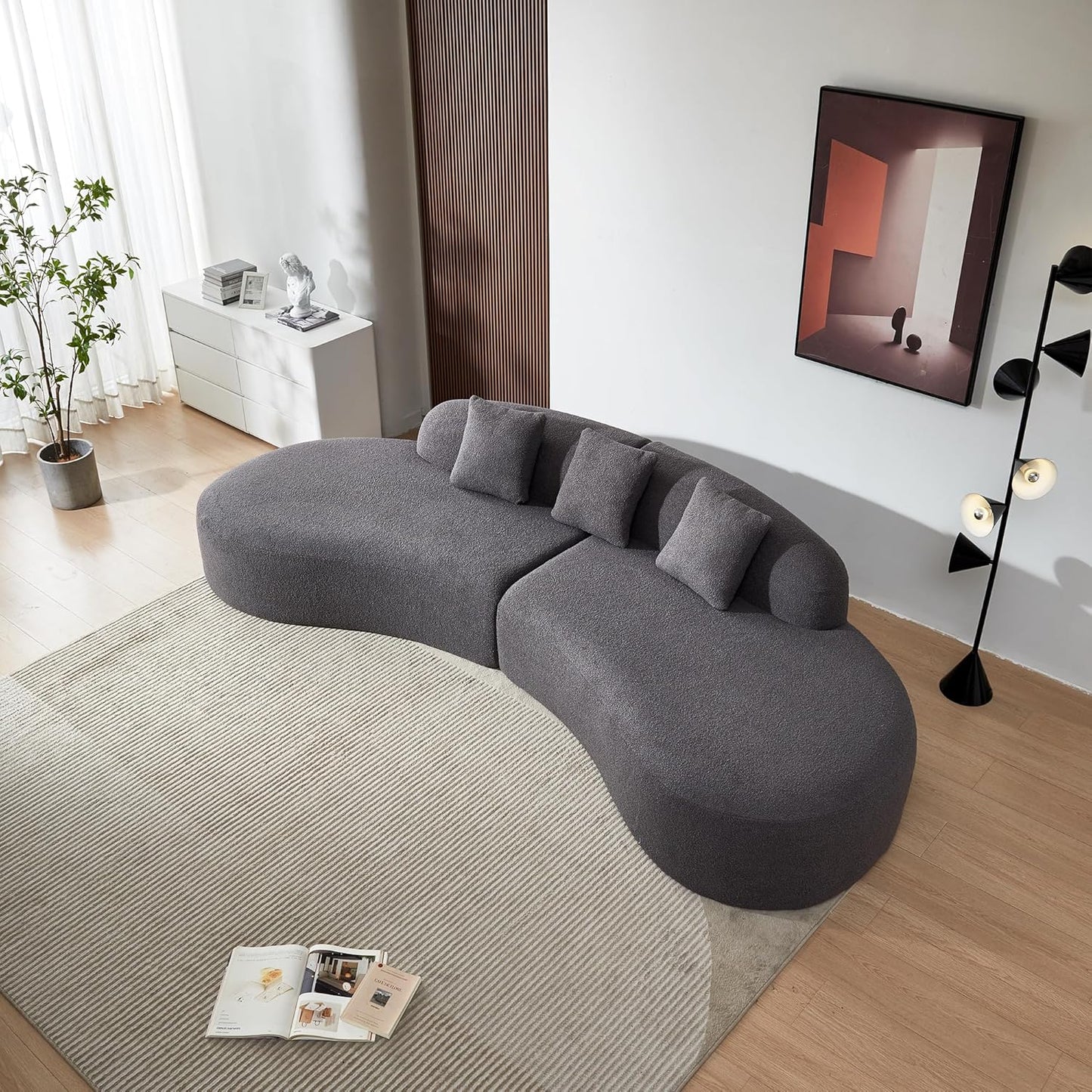 Curved Modular Sofa Cloud Velvet Sofa