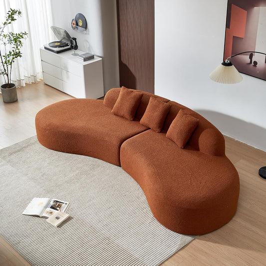 Curved Modular Sofa Cloud Velvet Sofa