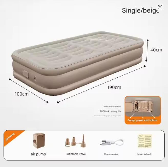 Inflatable Mattress With Built-In Air Pump